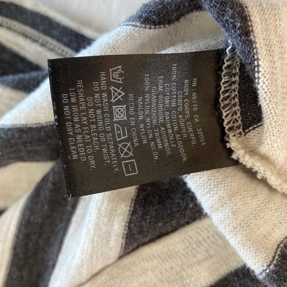 Anthropologie Deletta Orange Lace Stripe Top  XS - Picture 7 of 7